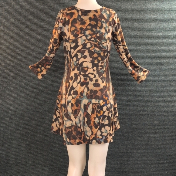 Amma Design Made In LA A-line Mini-Dress Abstract Colorful Pattern - Picture 6 of 14